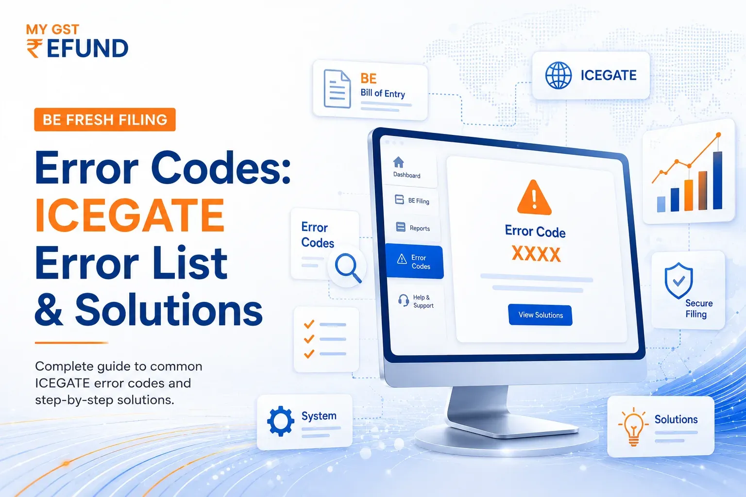 BE Fresh Filing Error Codes ICEGATE Error List & Solutions