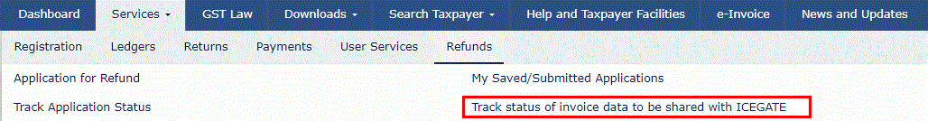 Check IGST Refund on GST Portal