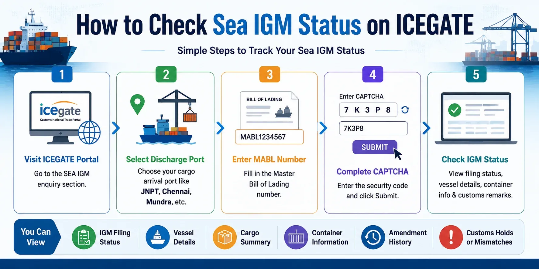 Sea IGM Status on ICEGATE