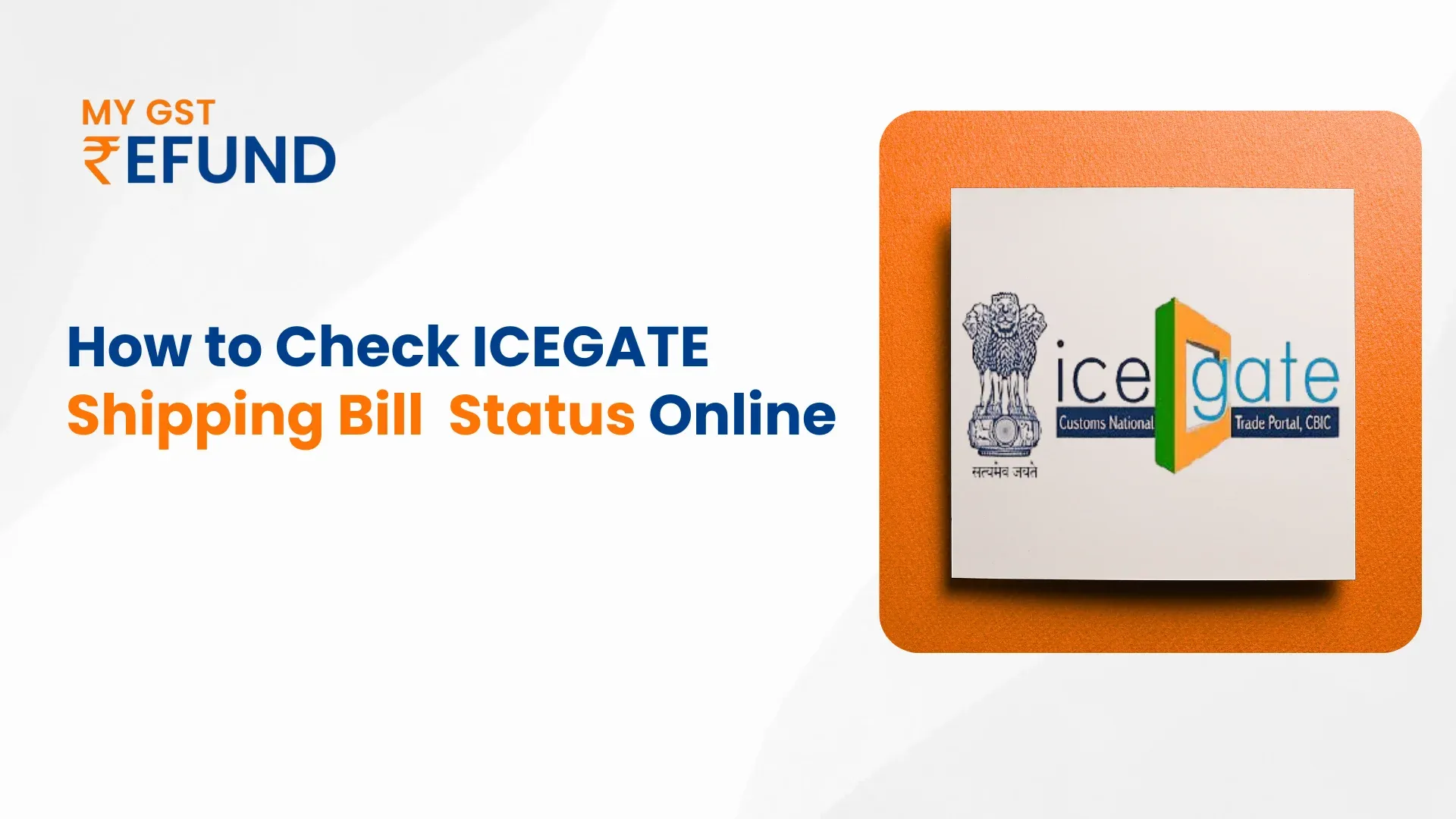 ICEGATE Shipping Bill Status