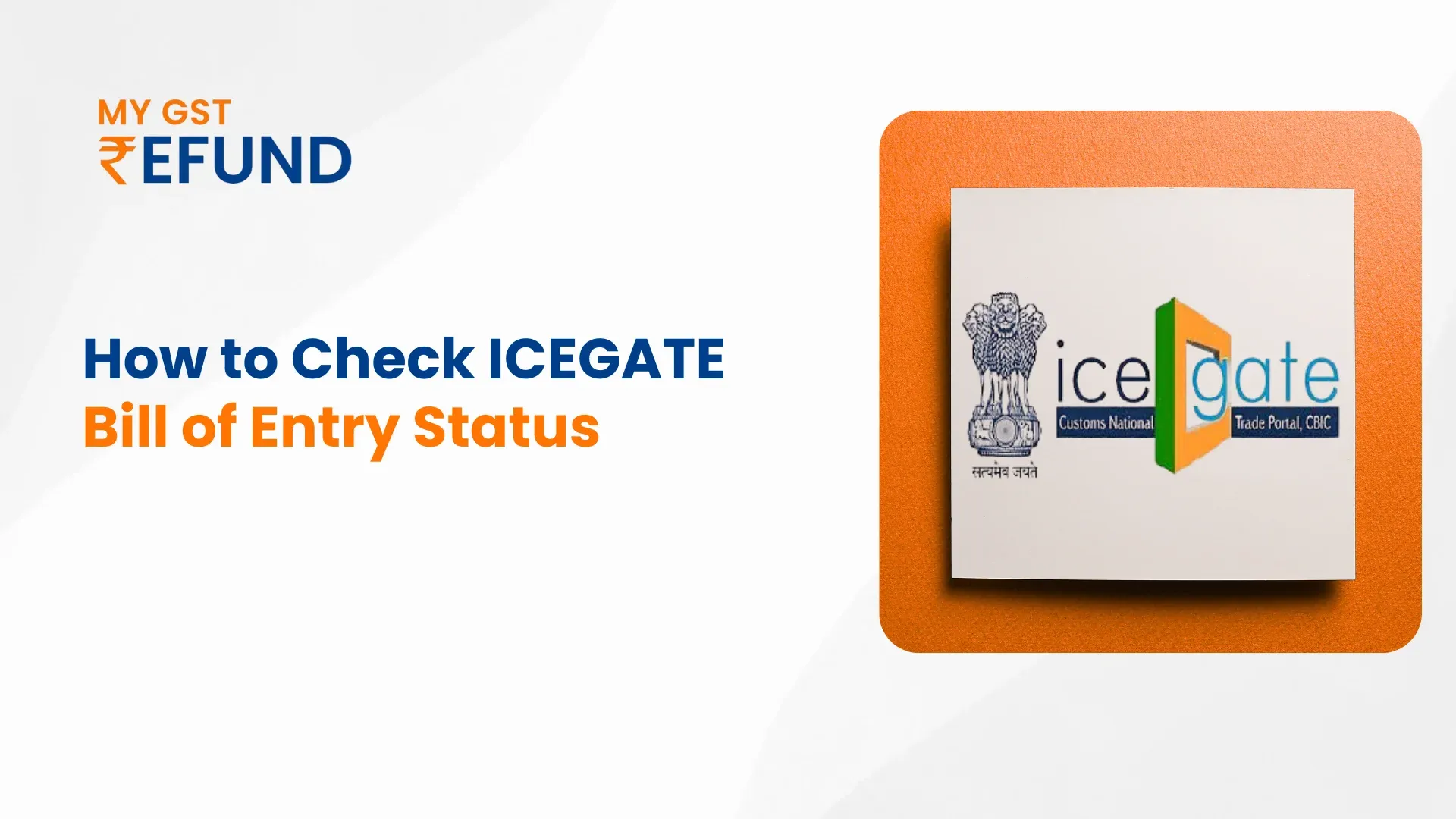 Check ICEGATE Bill of Entry Status
