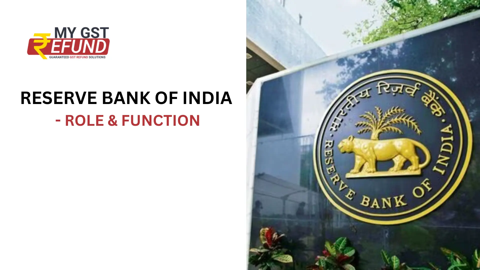 RESERVE BANK OF INDIA : ROLE & FUNCTION