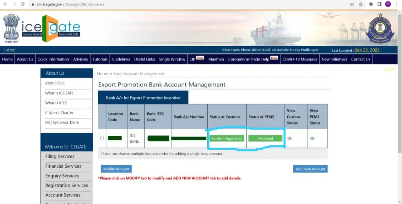 Your registration status will be displayed on the following page.