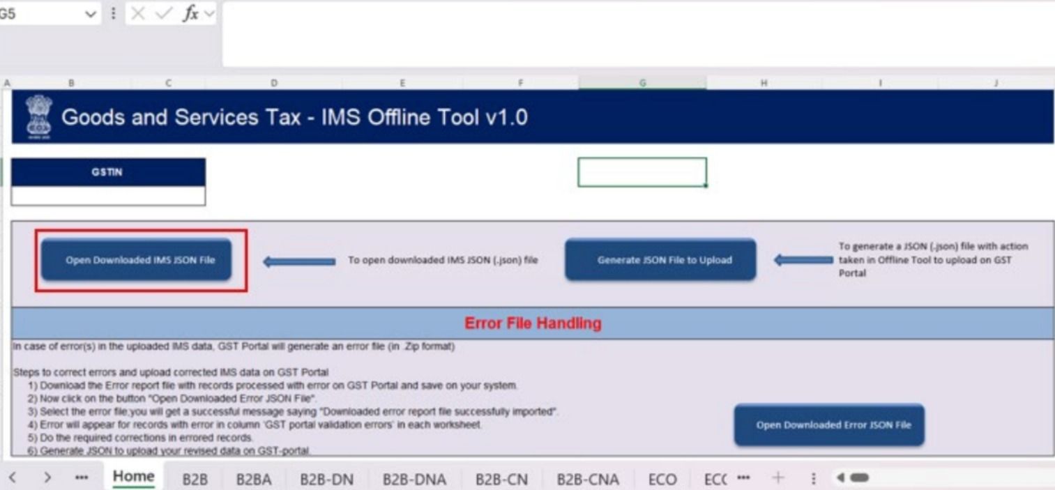 Open Downloaded IMS JSON File